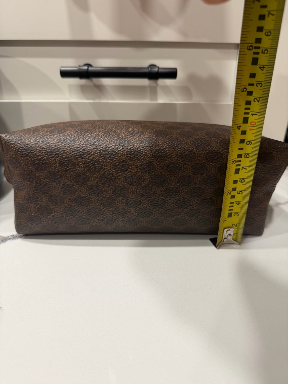 Celine Women’s Brown Monogram Toiletry Pouch with Tan Trim - Picture 9 of 10
